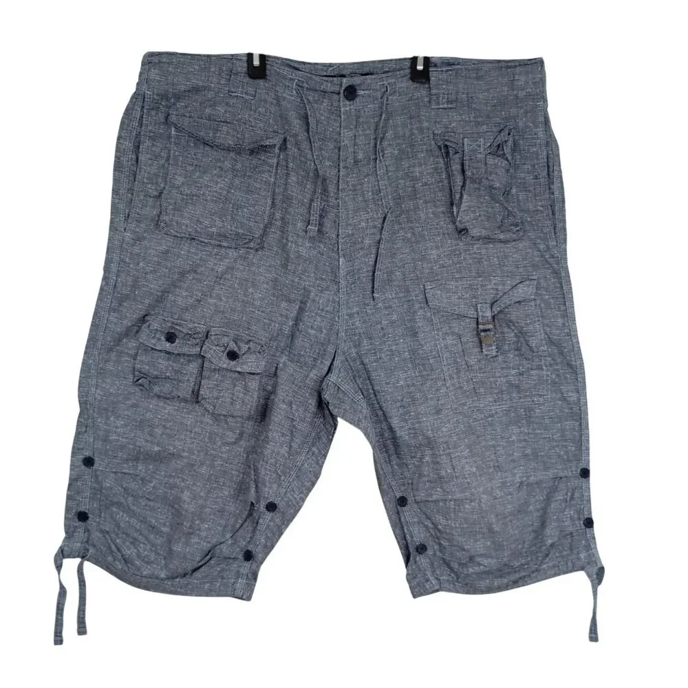 Sean John Cargo Shorts 42T Adjustable Drawstring Cotton Multi-Pocket Design Mens